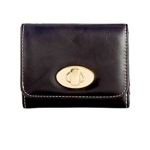 Giani Bernini Turnlock Glazed Trifold Wallet NWT